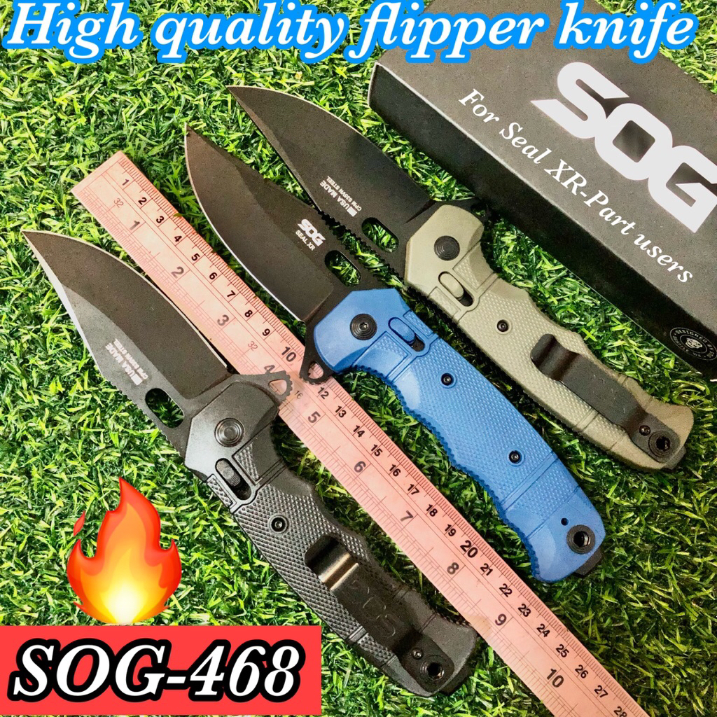 มีดพับเปิดปิดเร็วคุณภาพสูงรุ่นSOG-468 มี3สีให้เลือก
