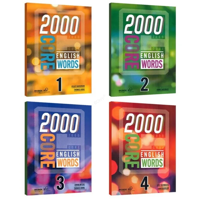 หนังสือคำศัพท์ภาษาอังกฤษ 2000 Core English Words (4 เล่ม) สำหรับเรียนภาษาอังกฤษระดับกลาง