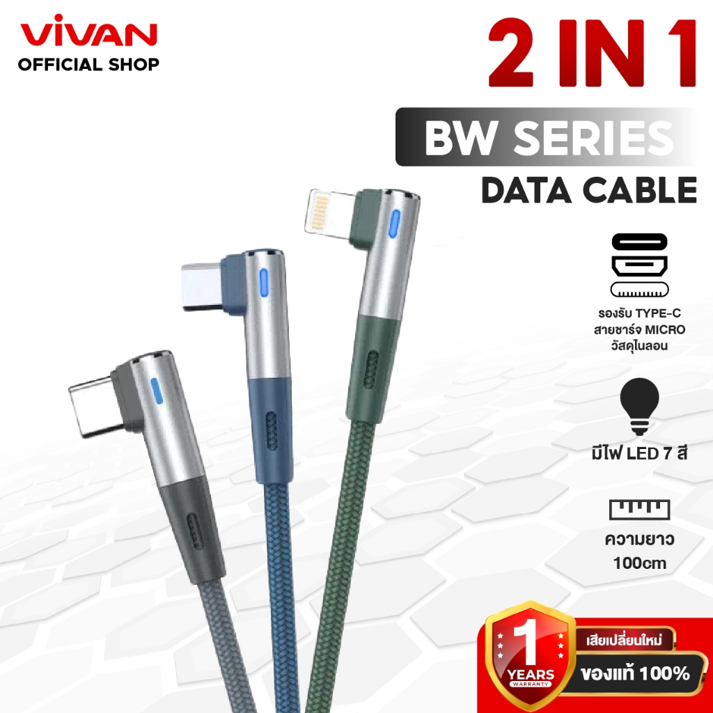 [สินค้าขายดี] VIVAN สายชาร์จ  สายชาร์จเร็วสายชาร์จมือถือ ชาร์จไว สายชาร์จ Fast Charging USB Type C