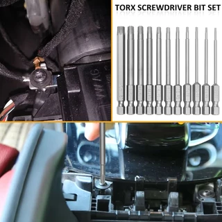 Torx ชุดดอกสว่านกลวง 100mm T6-T40 ชุดดอกไขควงหกแฉกแบบทอร์กซ์