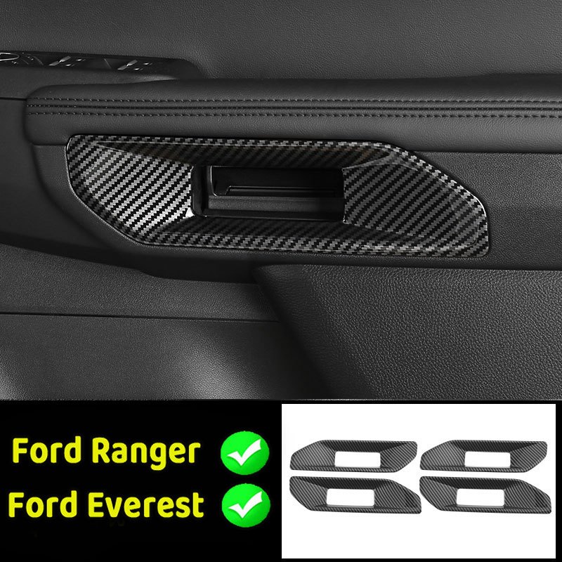 Ford Ranger/Ford Everest 2022-2025 คาร์บอนไฟเบอร์ มือเปิดประตู มือเปิดประตูด้านใน