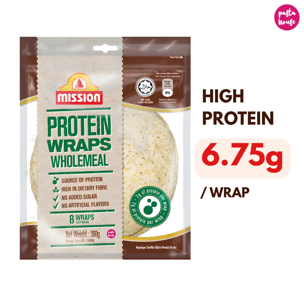 Mission High Protein Wrap 360g แป้งแรป โปรตีนสูง