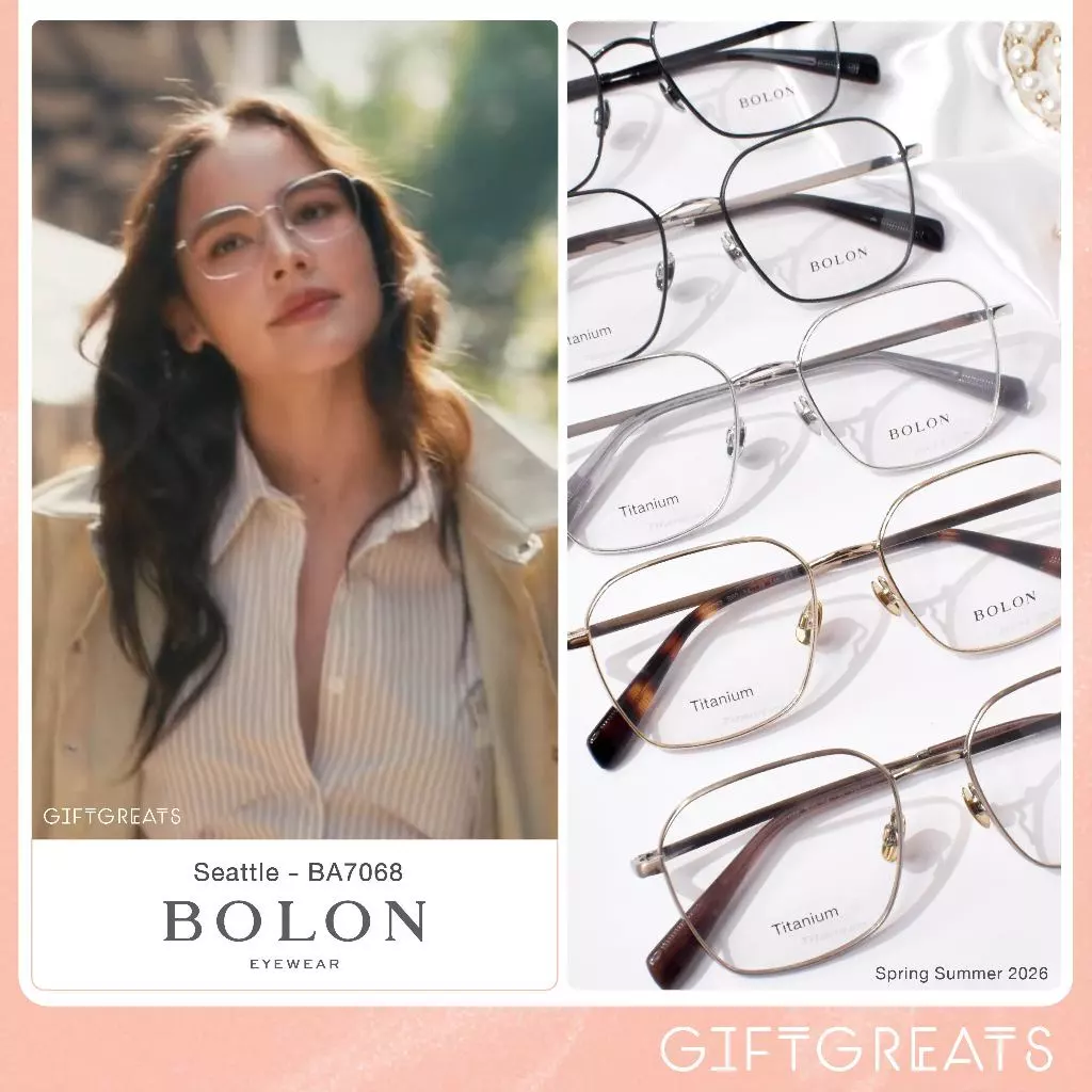 BOLON Seattle - BA7068 - SS26 Bolon Eyewear กรอบแว่นตา โบลอน มีแบบเฉพาะกรอบ และพร้อมเลนส์ ทำค่าสายตาฟรี