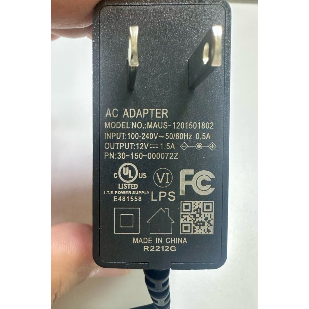 อะแดปเตอร์แปลงไฟ AC เป็น DC 12V 1.5A สินค้าพร้อมส่ง