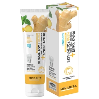 MINARITA - KHING KHING WHITENING FRESH CARE HERB TOOTHPASTE (60g) ยาสีฟัน ขิง ขิงไวท์เทนนิ่ง เฟรช แคร์ เฮิร์บ