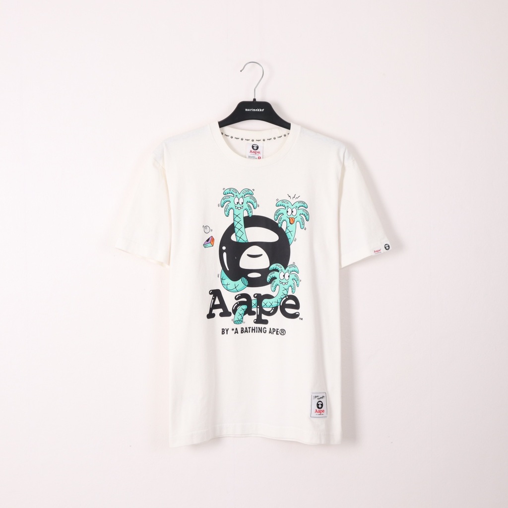 เสื้อยืด T-shirt AAPE x STEVEN HARRINGTON ของแท้ 100% สภาพใหม่ Premium [AAPE x STEVEN HARRINGTON M 2