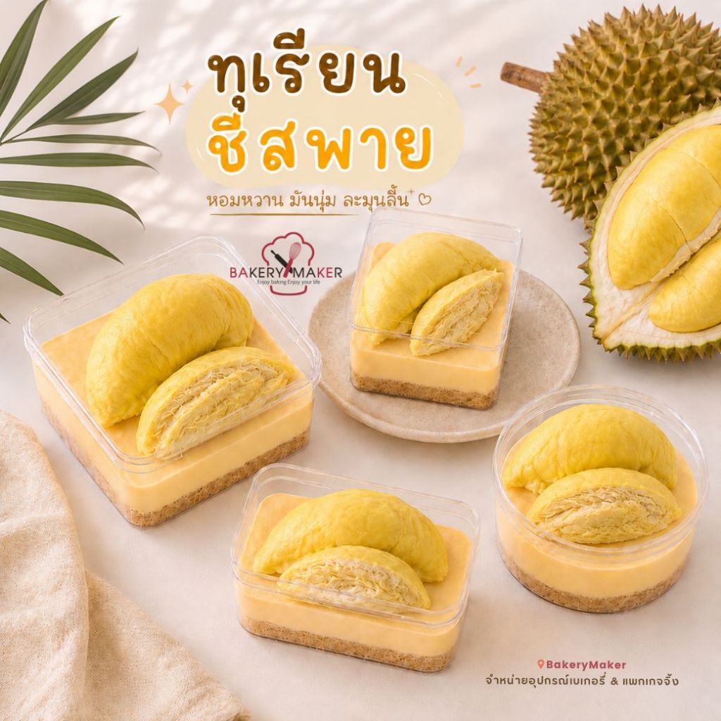 กล่องพลาสติกใสเนื้อแข็ง 5 แบบ (แพค 12ใบ) ถ้วยมูส กล่องเค้ก ทุเรียน ชีสเค้ก Tiramisu 1325 1250 1372 1373 305 1270 ราคา ถูกที่สุด ดีลบีเคเค แกลเลอรีภาพที่ 2