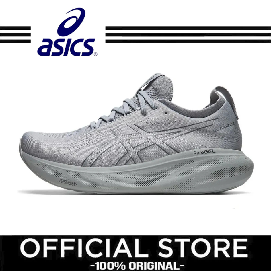 Asics GEL-Nimbus 25 น้ำหนักเบาผ้าต่ำส่วนบนมาราธอนวิ่งรองเท้าผ้าใบ