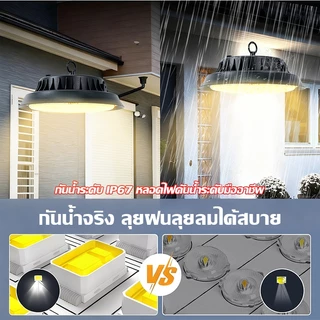 【พร้อมส่ง】ไฟโซล่าเซลล์ ไฟโซล่าเซลล์ติดเพดาน LED กันน้ำ Solar light ไฟโซล่าเซล แสงสีขาว/เหลือง/อุ่นโคมไฟติ