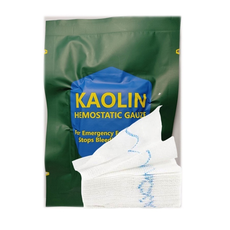 ผ้าก๊อซ Kaolin สำหรับใช้ห้ามเลือดในกรณีฉุกเฉินและบาดเจ็บ ละลายได้ เหมาะสำหรับชุดปฐมพยาบาลฉุกเฉิน ขนาด 7.5x150 ซม.