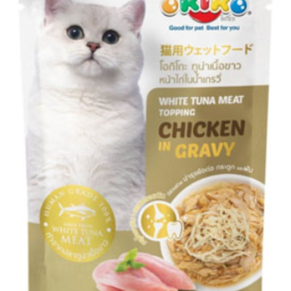 อาหารเปียกแมว Okiko 12 ซอง 70 กรัม เกรดพรีเมี่ยม