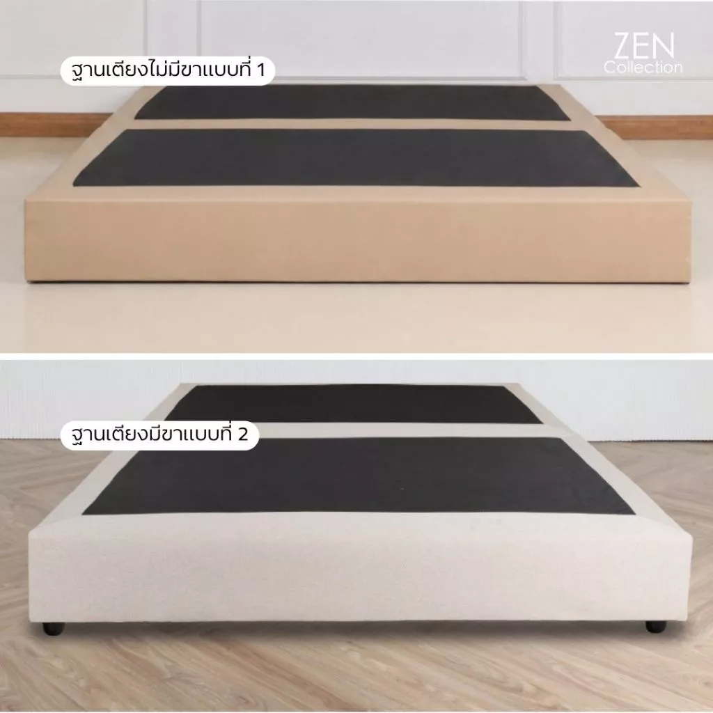 ZEN Collection ฐานเตียงไม้เต็ง 6 ฟุต 5 ฟุต 3.5 ฟุต thumbnail 4