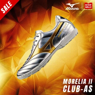 รองเท้าฟุตบอล Mizuno รุ่น Morelia II CLUB AS รองเท้าร้อยปุ่ม หนังสังเคราะห์นุ่ม ชุดพื้นเหมาะสำหรับหญ้าเทียม