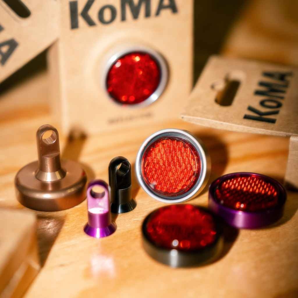 ทับทิมสะท้อนแสง Koma ติดกับจักรยาน