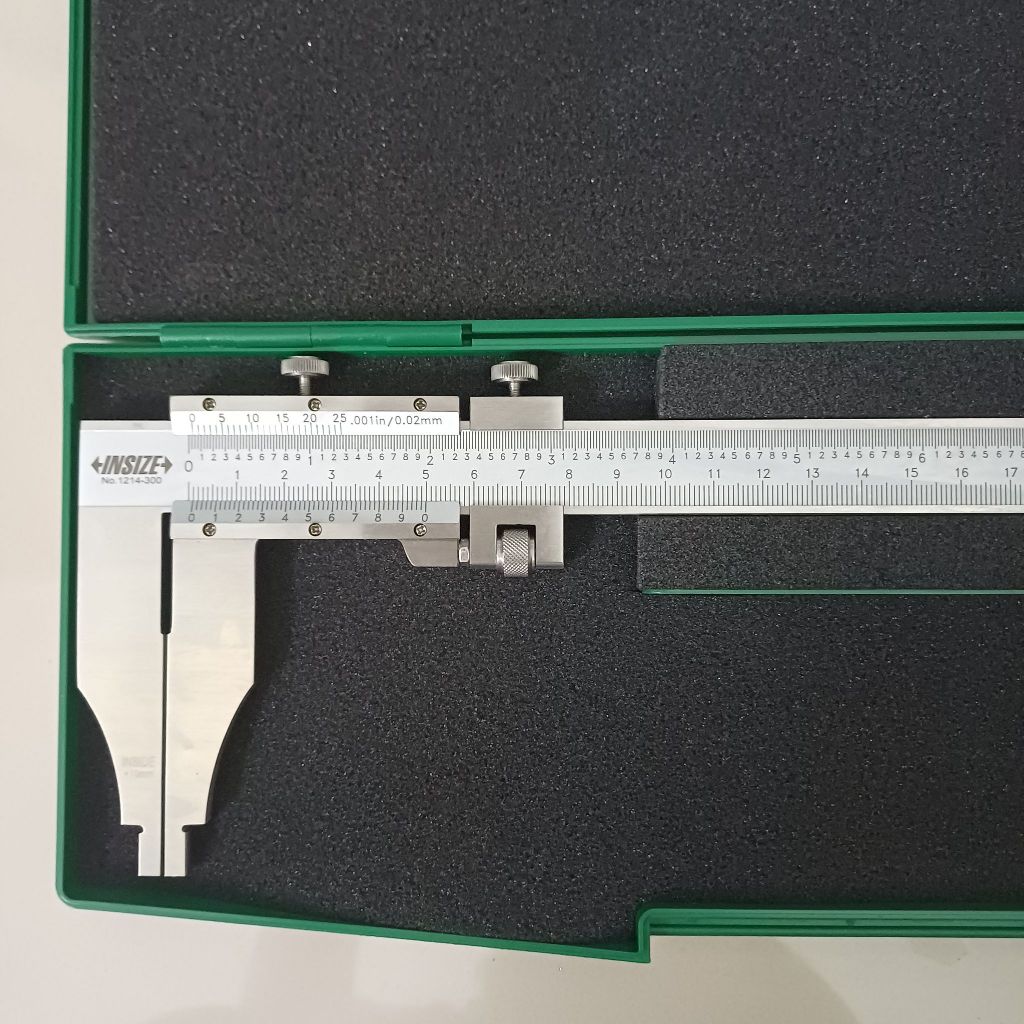 เวอร์เนียร์ 12" / 300 mm ความละเอียด 0.02 mm Vernier Caliper INSIZE 1214-300 อินไซส์ คาลิปเปอร์