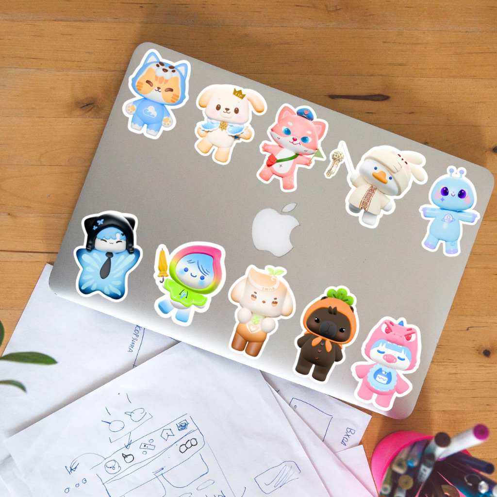 stickerกันน้ำ- เก่งน้ำปิง เติ้ลเฟิร์สวัน ซีนุนิว ตี๋ตี๋ป๋อ โทมัสก้อง อู๋เซฟ เน็ตเจเจ แม้กณฐ ติวเตอร์ยิม teeteepor