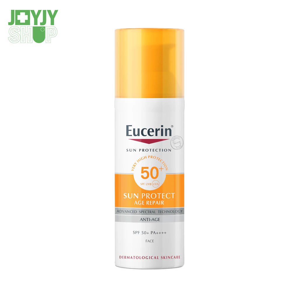 Eucerin SUN PROTECT AGE REPAIR SPF 50+ PA++++ 50 ML ยูเซอริน กันแดดสำหรับผิวหน้า เหมาะสำหรับผิวแห้ง ลดเลือนริ้วรอย