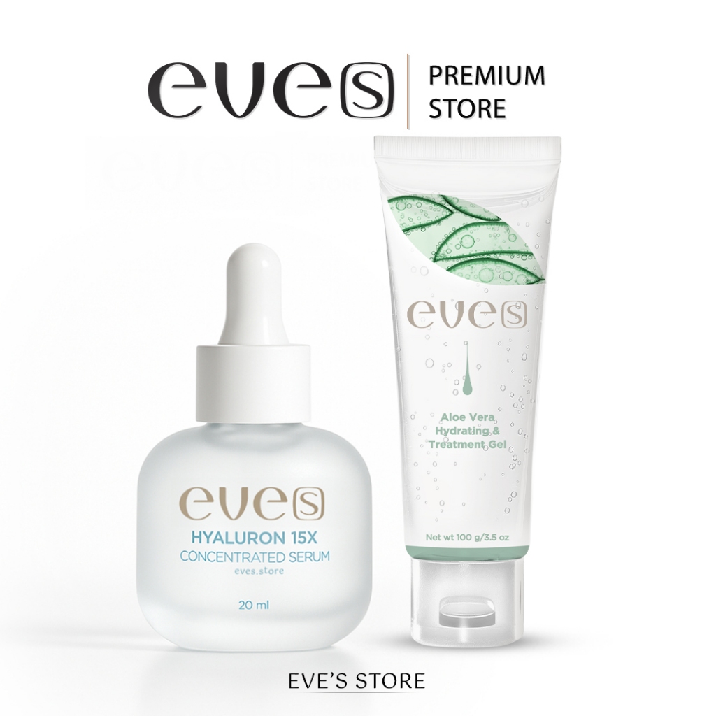 EVES อีฟส์ เซตหน้าเนียน อีฟส์ เซรั่มไฮยา เจลอโลเวร่า ผิวหน้านุ่มเด้ง บำรุงหน้าขาวใส ผิวนุ่มชุ่มชื้น ปลอบประโลมผิว