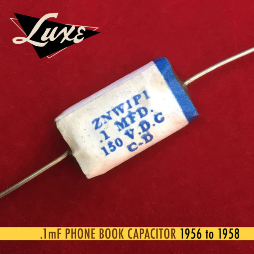 คาปา Luxe 1956–1958 Phone Book Wax Impregnated Paper & Foil Capacitor