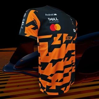 เสื้อ F1 เสื้อยืดคอกลมแขนสั้นฟอร์มูลาวัน ทีม แม็คลาเรน เรสซิ่ง #FM0208 พิมพ์ทั้งตัว ไซส์ S-5XL