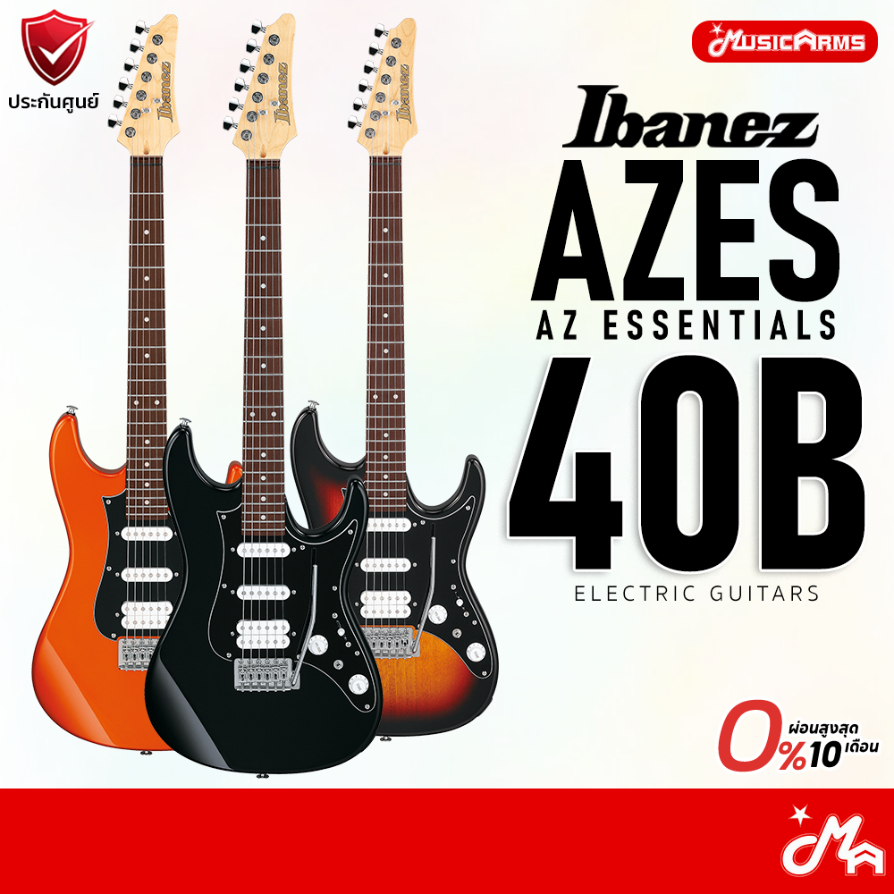 Ibanez AZES40B กีต้าร์ไฟฟ้า Ibanez AZ Essentials Music Arms
