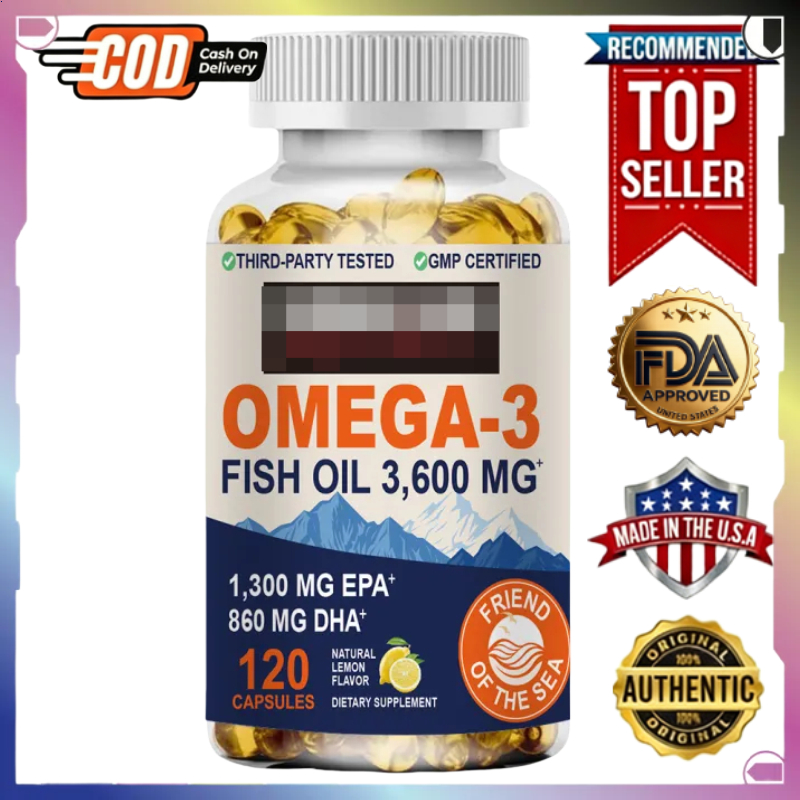 Omega 3 Fish Oil 3600 mg-รองรับข้อต่อและส่งเสริมสุขภาพสมอง 120 เม็ด