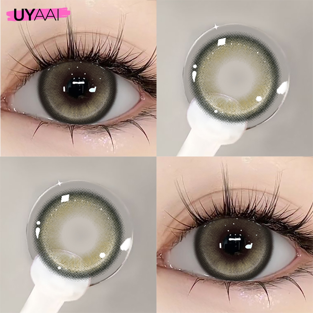 UYAAI 1 คู่คอนแทคเลนส์สี Jellyfish Gaze รายเดือน ชุดคอนแทคเลนส์ รายเดือน ปริมาณน้ำ 42% Contact Lens 14.2mm