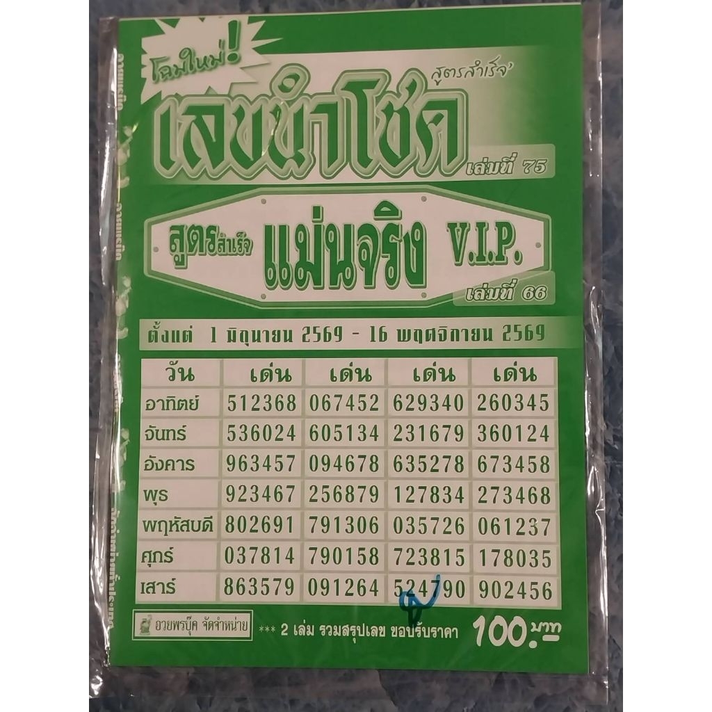 เลขนำโชค สูตรสำเร็จ แม่นจริง VIP งวดครึ่งปีล่าสุด หนังสือหวย คู่มือเทียบซื้อสลากกินแบ่งรัฐบาล