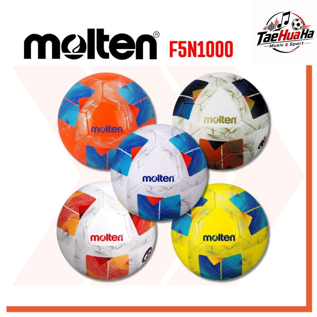 ( ของแท้ 100%') MOLTEN Collection ลูกฟุตบอล ลูกบอล เบอร์ 5 หนังTPU Football F5N1000
