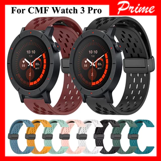 สายรัดแม่เหล็ก 22 มม. สำหรับนาฬิกา CMF Pro 3 สายรัดซิลิโคนหายใจสำหรับนาฬิกา CMF Pro 2/1 สายรัดข้อมือ