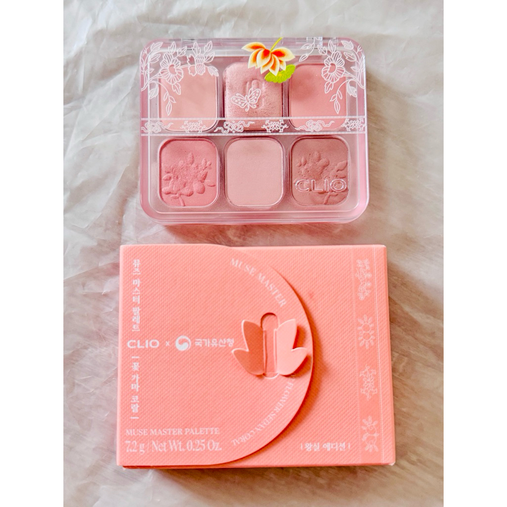 [พร้อมส่ง][Royal Edition] ส่งต่อ CLIO MUSE MASTER PALETTE eyeshadow สีชัด ติดทน - 02 Flower Sedan Co
