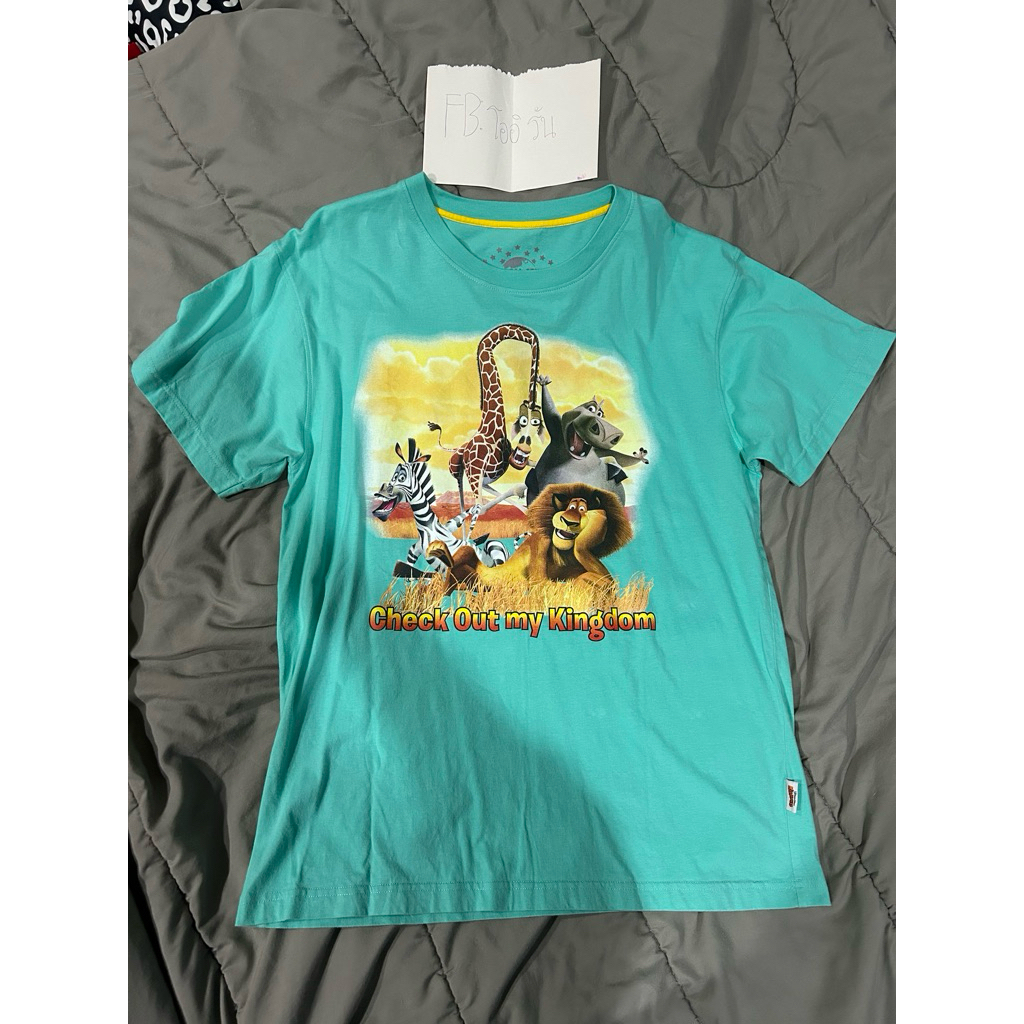 เสื้อยืด Madacascar ลิขสิทธิ์แท้ป๊มคอ Universal Studios Singapore
