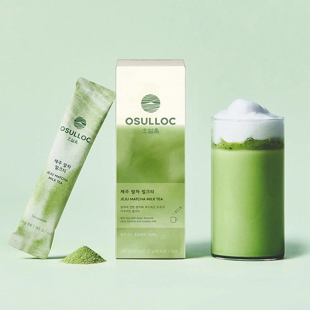 ชานมมัทฉะของแท้จากประเทศเกาหลี OSULLOC MILK TEA ชานมเกาหลี OSULLOC มิลค์ที คอลเลกชันพิเศษ 1 กล่องมี 5 ซอง