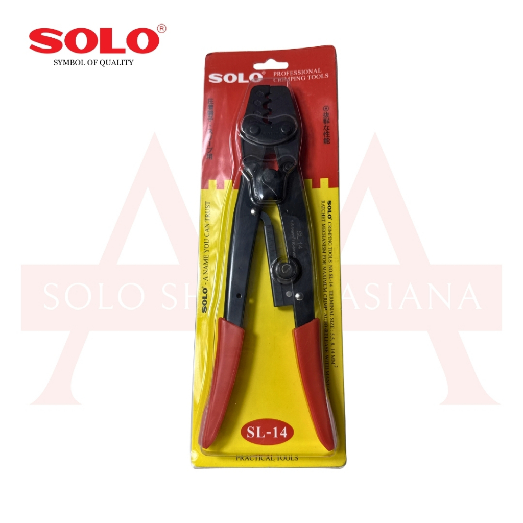 Solo No.SL คีมย้ำหัวสายไฟ คีมย้ำหางปลาโซโล 8"/14" sq.mm รูปที่ 5