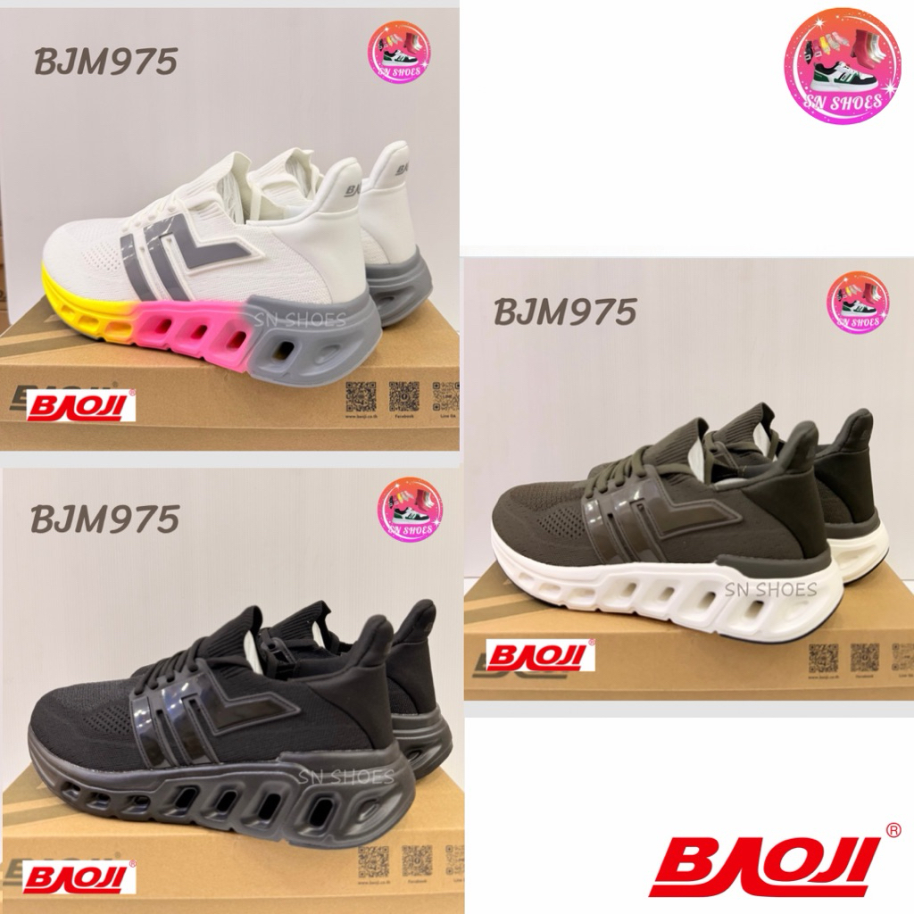 รองเท้าผ้าใบ BAOJI เเท้100% BJM 975 รองเท้าผ้าใบผู้ชาย ไซร้ 41-45