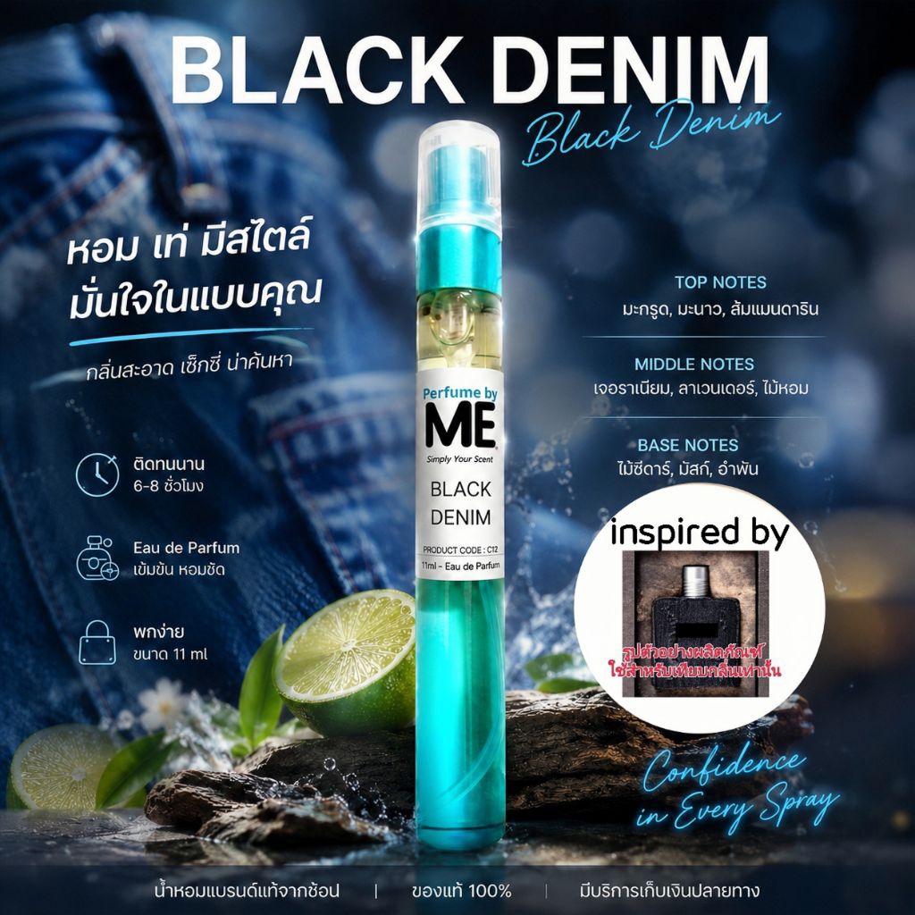 ME น้ำหอมชายสุดเท่ Black Denim ( inspired by cpsกลิ่นshop )
