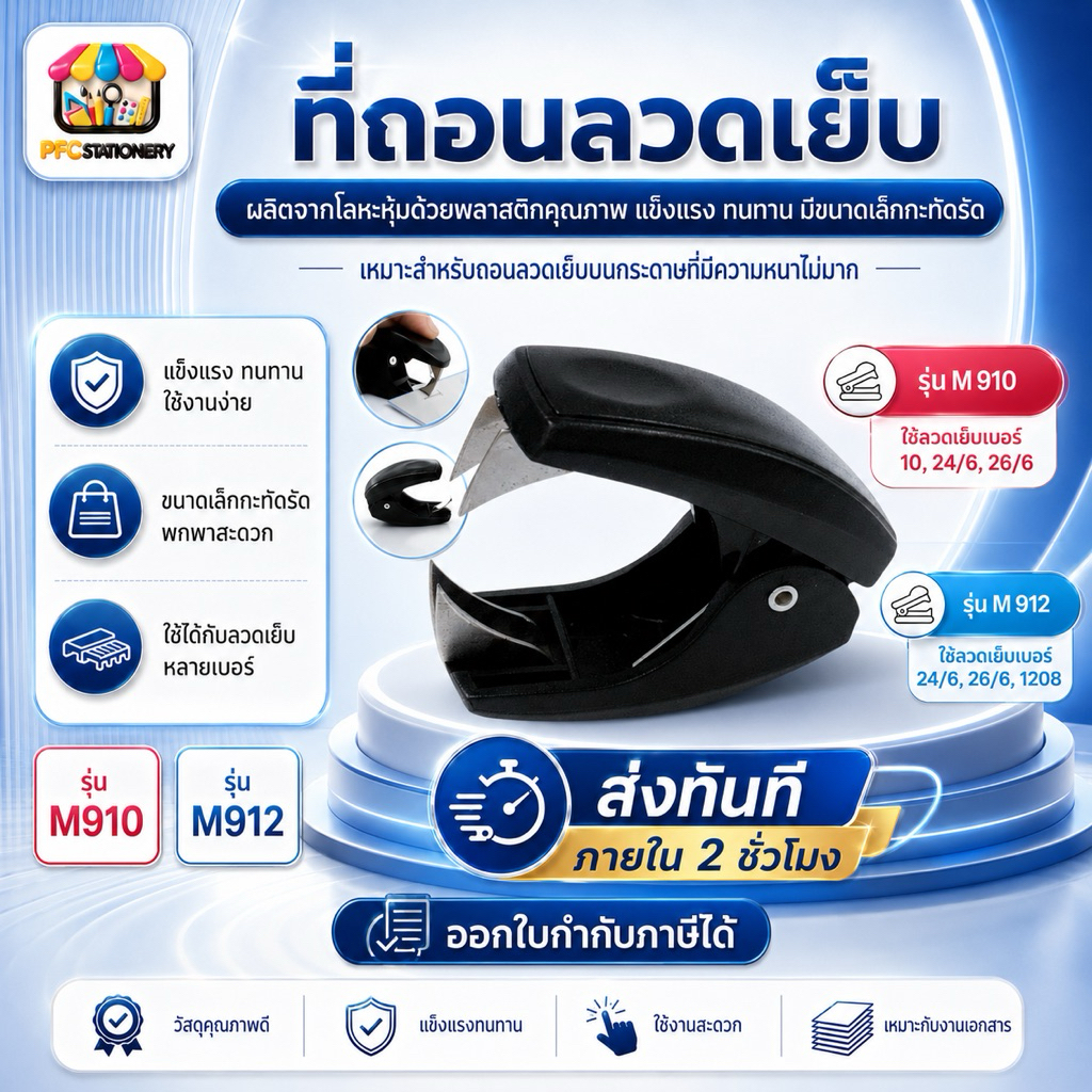 [ส่งทันที]NEW!!!ที่ถอนลวดเย็บ ถอดลูกแม๊ก No.#10 / No.#12 ของใช้สำนักงาน