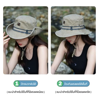 หมวกบักเก็ต สไตล์ญี่ปุ่น ตะวันตก คาวบอย สําหรับตกปลา เดินป่า ตั้งแคมป์ มี5สี รูปแบบการเย็บปักถักร้อย