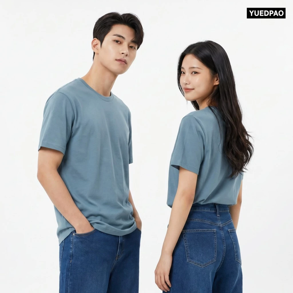 Yuedpao Ultrasoft Non-Iron (Unisex) - Round Neck เสื้อยืดคอกลม สีพื้น ผ้านุ่ม ใส่สบาย ไม่ต้องรีด ยืดเปล่า Set Deep Sea thumbnail 9