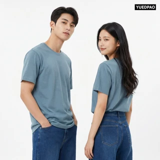 Yuedpao Ultrasoft Non-Iron (Unisex) - Round Neck เสื้อยืดคอกลม สีพื้น ผ้านุ่ม ใส่สบาย ไม่ย้วย ไม่ต้องรีด Set Deep Sea