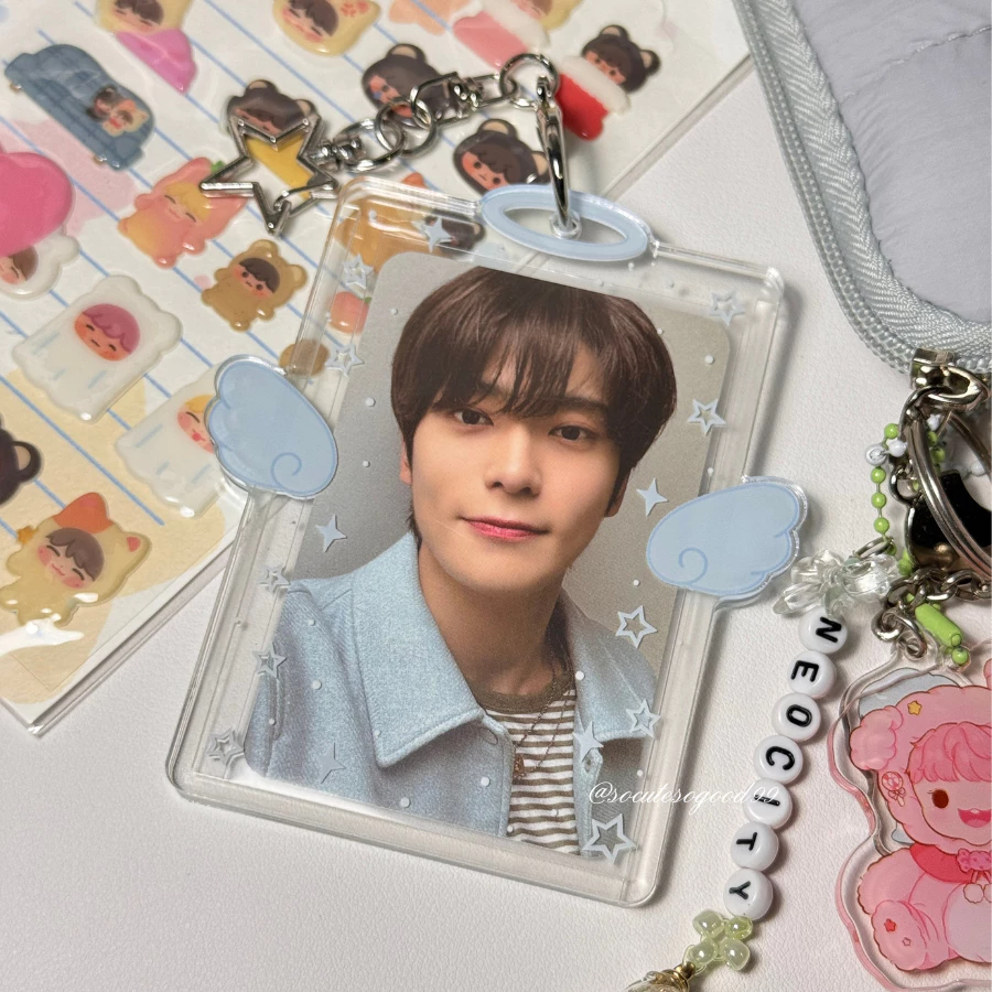 Angel Wing PhotoCard Holder เฟรมการ์ด ติดปีกนางฟ้า สไตล์เกาหลี ใส่การ์ดได้ 2 แผ่น