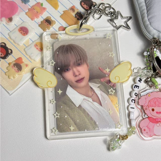 Angel Wing PhotoCard Holder เฟรมการ์ด ติดปีกนางฟ้า สไตล์เกาหลี ใส่การ์ดได้ 2 แผ่น