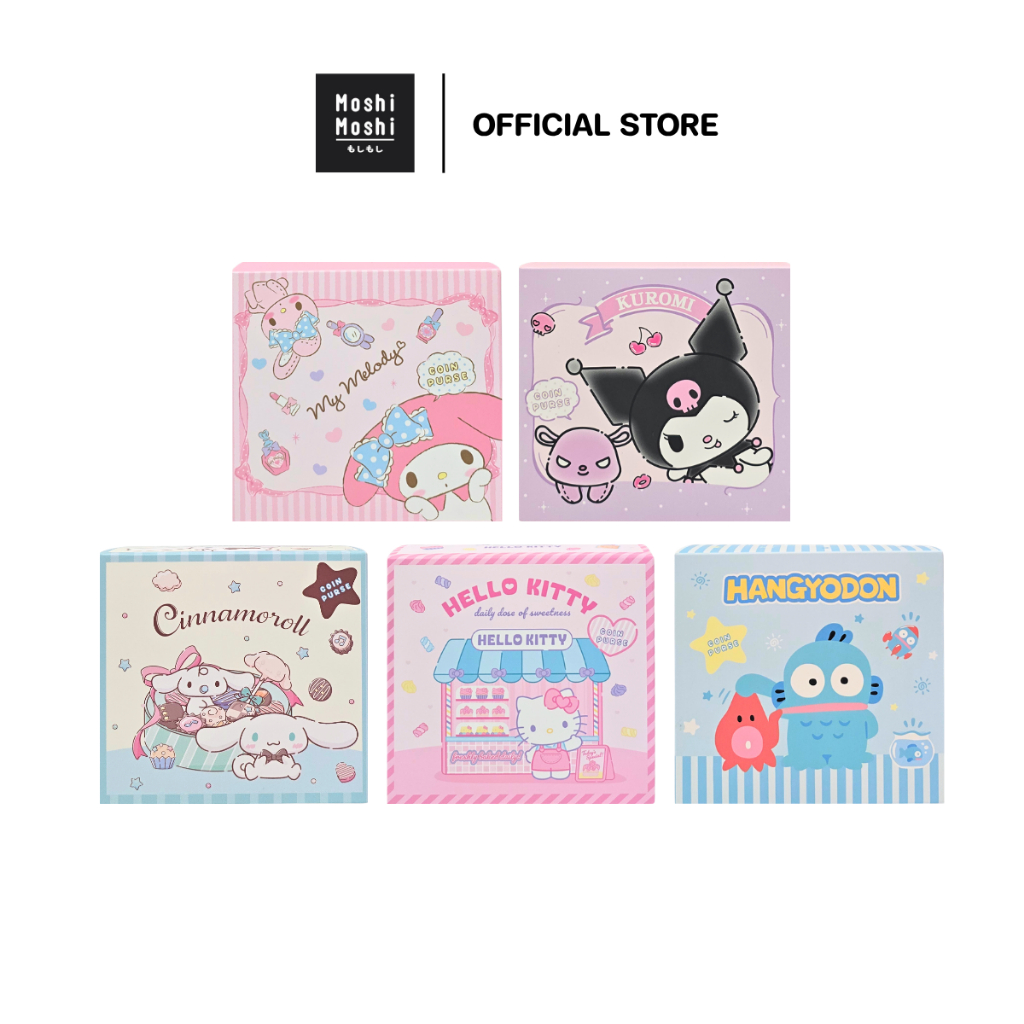 Moshi Moshi Blind Box กระเป๋าเศษสตางค์ ลายลิขสิทธิ์แท้จากค่าย Sanrio รุ่น 6100007158-7162