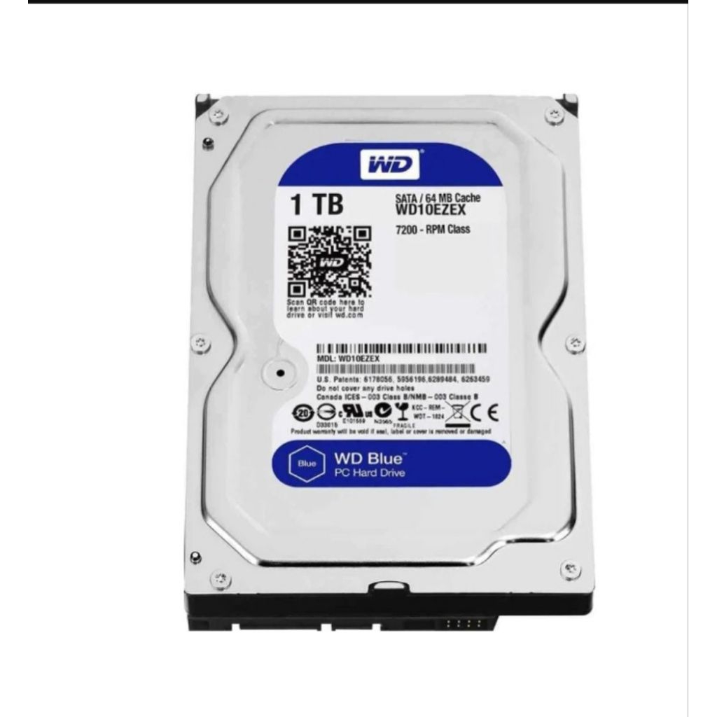 HDD PC (ฮาร์ดดิส) WD Blue 1TB 7200-64MB