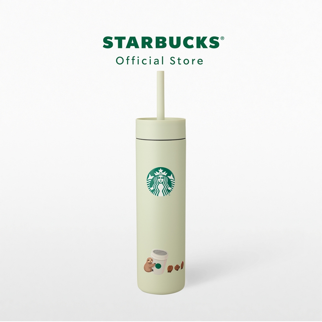 Starbucks Stainless Steel Snooze Sloth & Brew MiiR Cold Cup 20oz. ทัมเบลอร์สตาร์บัคส์สแตนเลสสตีล ขนาด 20ออนซ์ A11181381