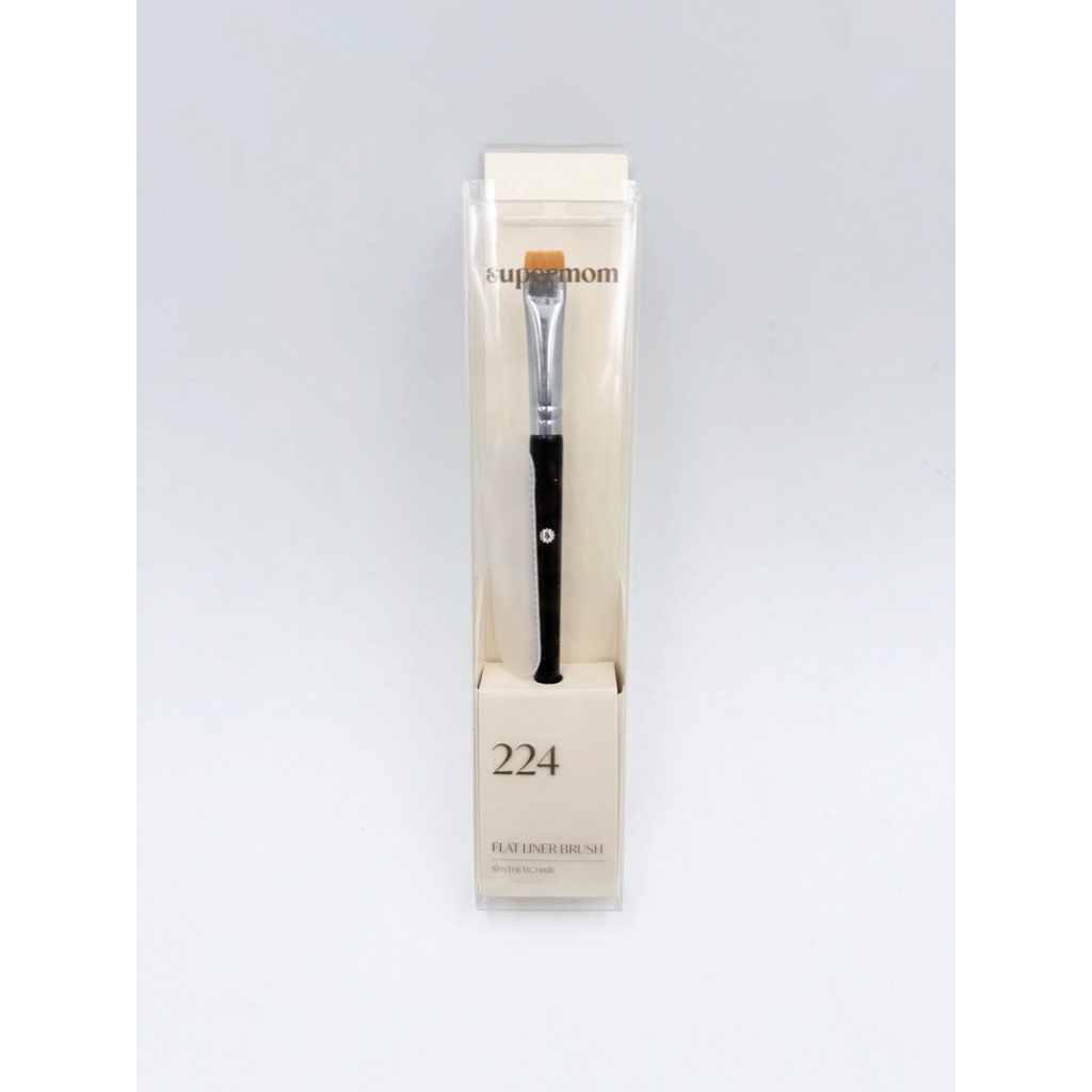 [ส่งต่อใช่เทสไป1ครั้งค่ะ] SUPERMOM l 224 Flat liner brush แปรงไลเนอร์ ขนสังเคราะห์ (มีกล่องแพ็คเกจ)
