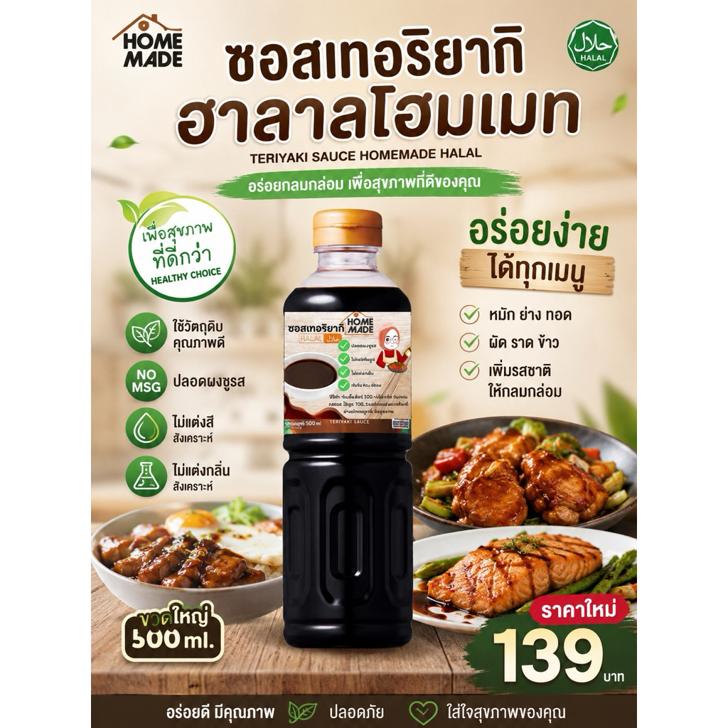 ซอสเทอริยากิฮาลาลโฮมเมท