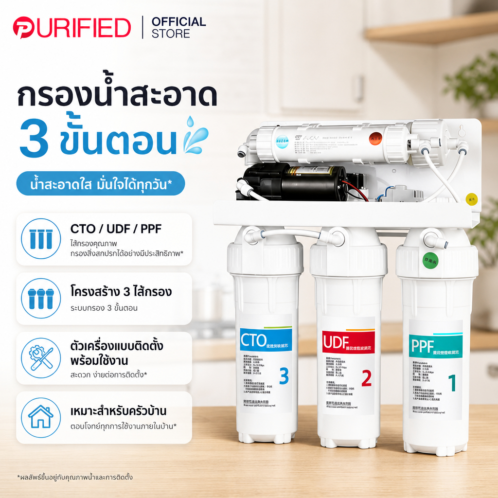 เครื่องกรองน้ำ 5 ขั้นตอน RO 75 400 600GPD Unipure HydroMax Fast pure Biomax Unipure