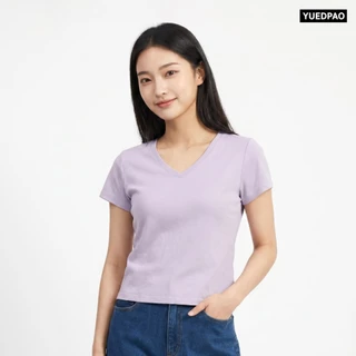 Yuedpao Ultrasoft Non-Iron 2026 (Women) - V Neck เสื้อยืดคอวีผู้หญิง สีพื้น ผ้านุ่ม ใส่สบาย ไม่ต้องรีด Set Colorful