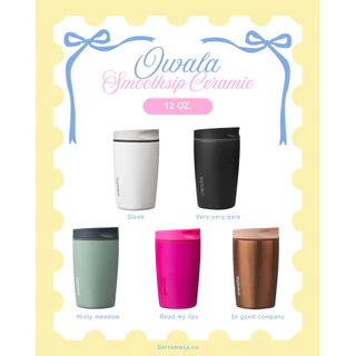 พร้อมส่งจากไทย ✨ Ceramic coating* owala smoothsip slider 12-20 oz. คว่ำไม่หก เก็บอุณหภูมิร้อน-เย็นได้ 🧊🍵